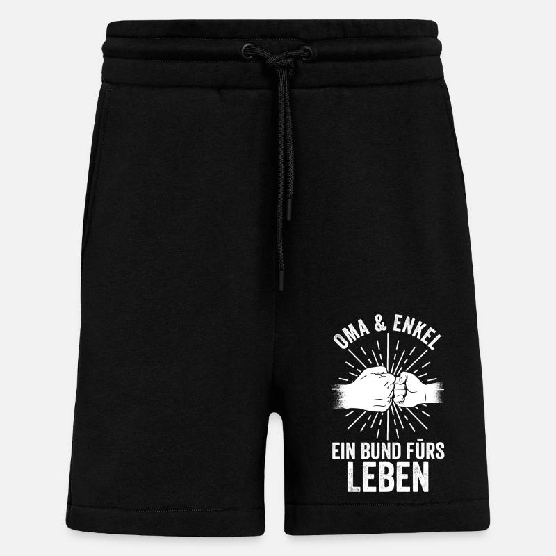 Großmutter Enkel Oma - Shorts - made by SPREAD - SOLID BLACK