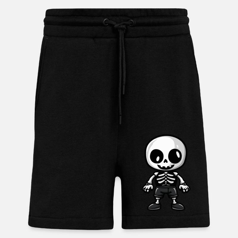 Skelett Halloween Comic - Shorts - made by SPREAD - SOLID BLACK