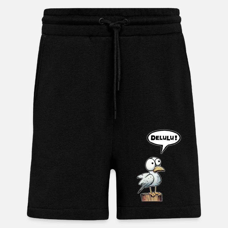 Bulle de mouette Delulu - Short bio décontracté fabriqué en UE - SOLID BLACK