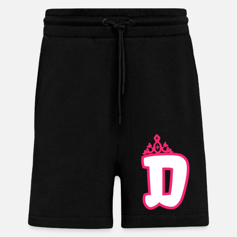Monogrammierte Kleinkind Mädchen Krone - Shorts - made by SPREAD - SOLID BLACK