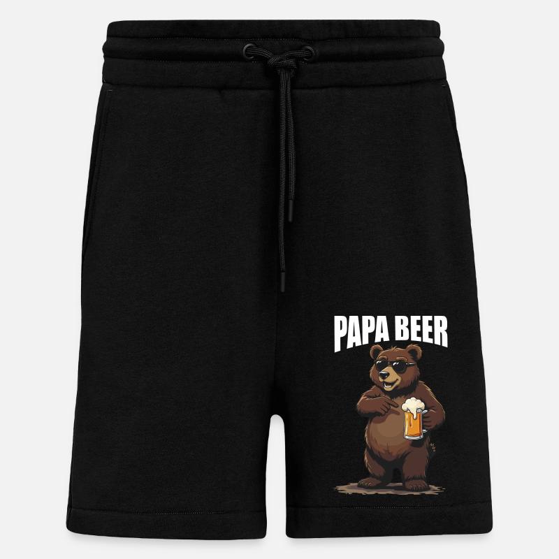 papa bier - Shorts - made by SPREAD - SOLID BLACK