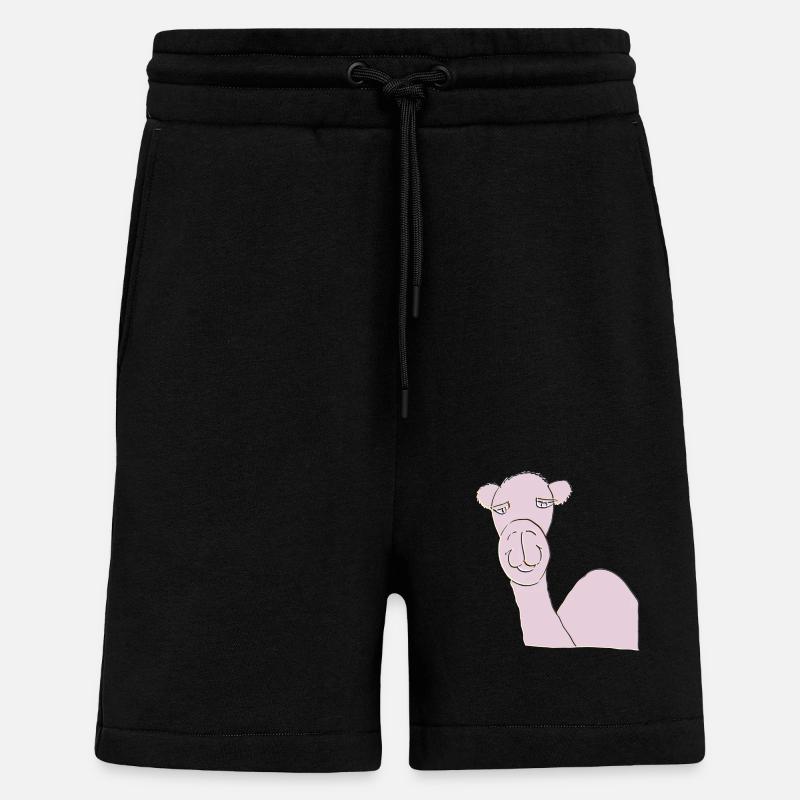 Rose camel - Short bio décontracté fabriqué en UE - SOLID BLACK