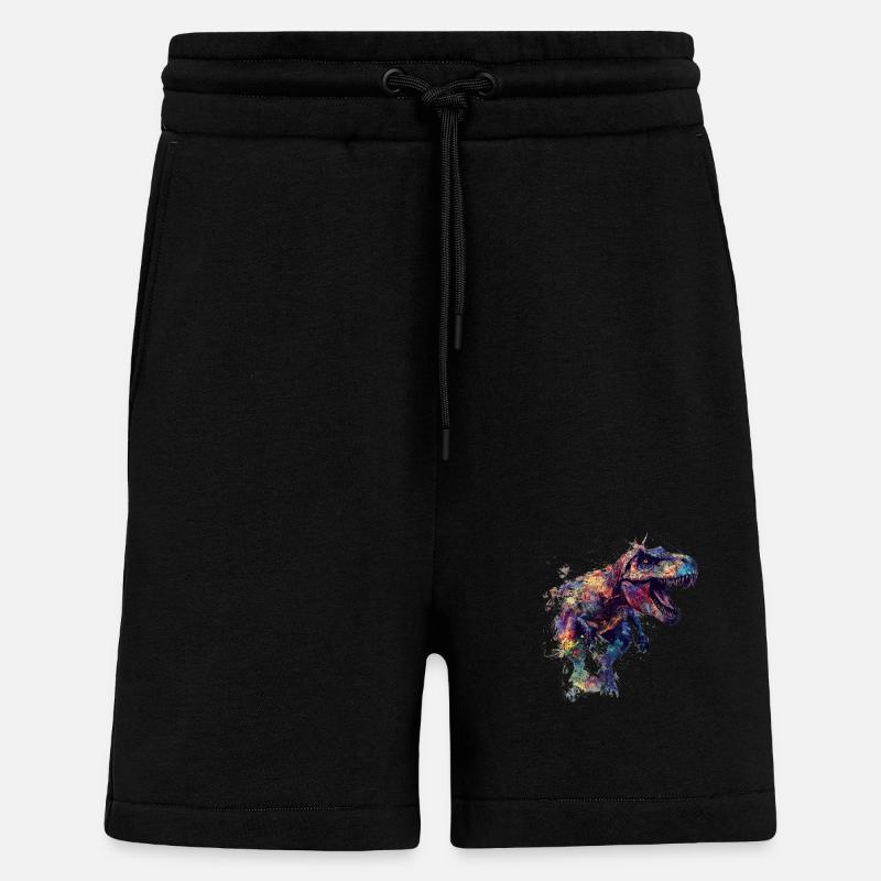 T Rex Klecks - Shorts - made by SPREAD - SOLID BLACK