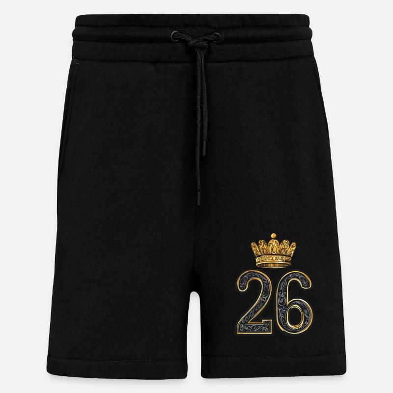 26 Zahl Krone - Shorts - made by SPREAD - SOLID BLACK