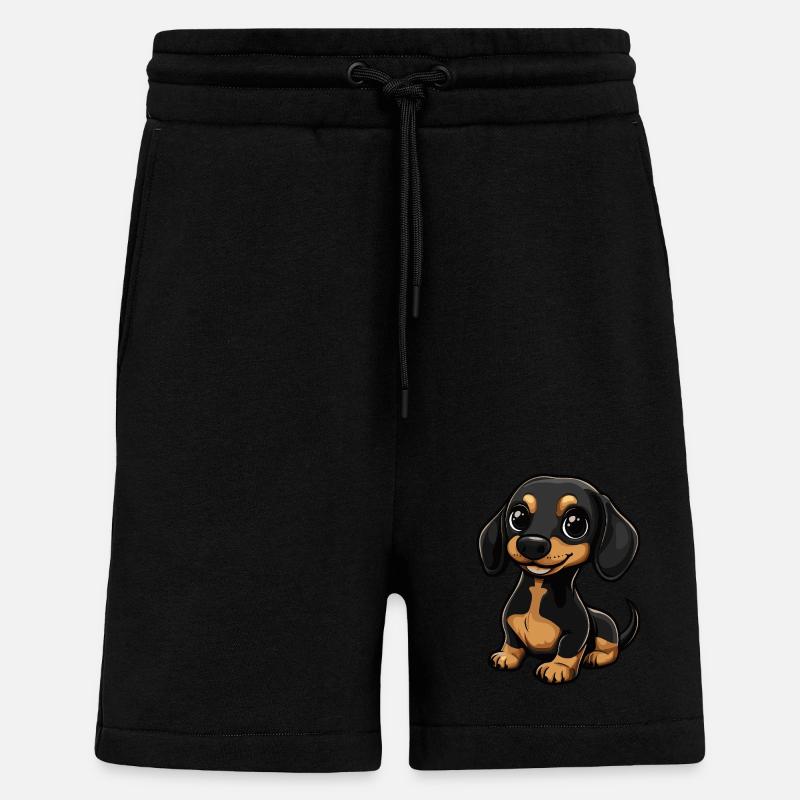 Dackel DachsHund Niedlich - Shorts - made by SPREAD - SOLID BLACK
