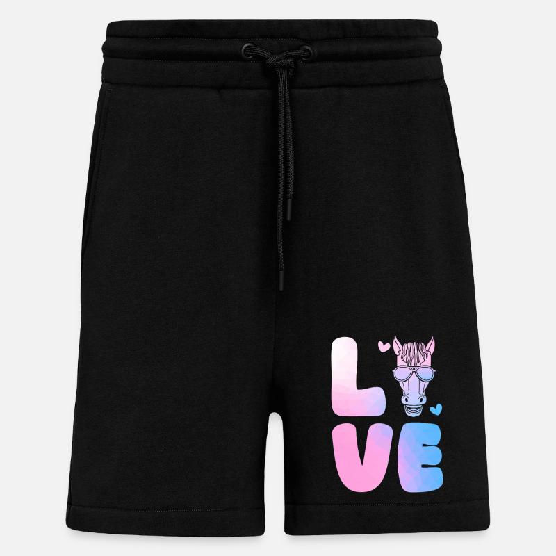 Monter à cheval - Short bio décontracté fabriqué en UE - SOLID BLACK