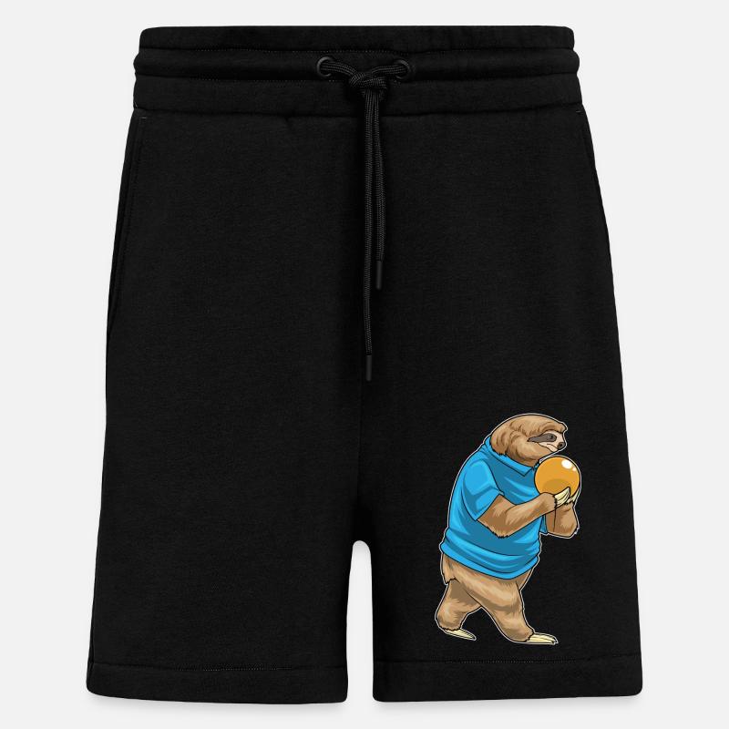 Sloth Bowling Bowling Ball - Shorts - made by SPREAD - SOLID BLACK