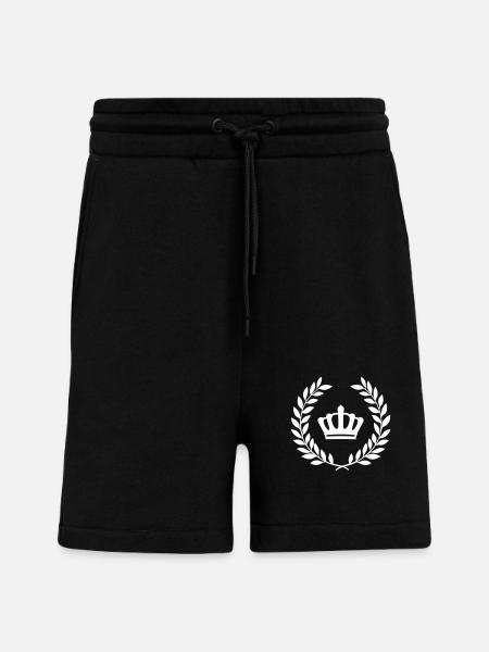 Couronne - Short bio décontracté fabriqué en UE - SOLID BLACK