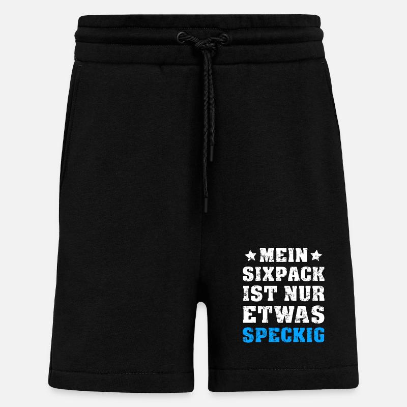 Sixpack Speckig - Shorts - made by SPREAD - SOLID BLACK