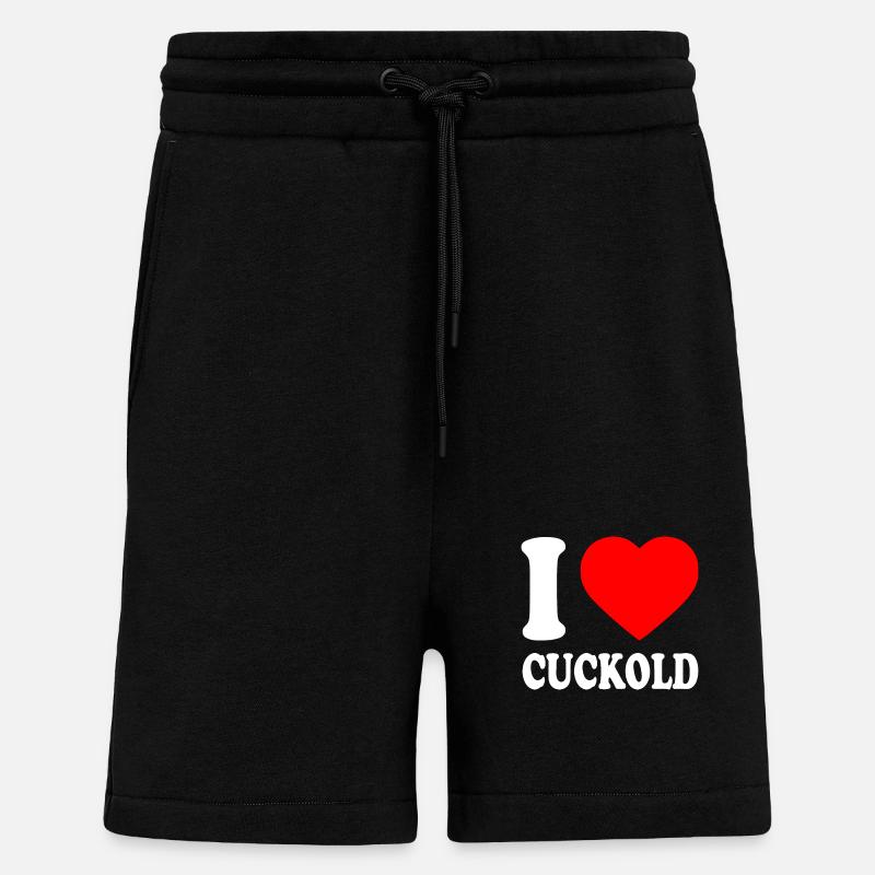 I love cuckold - Shorts - made by SPREAD - SOLID BLACK