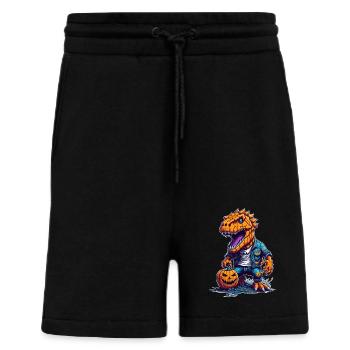 Halloween T Rex - Shorts - made by SPREAD - SOLID BLACK - Vorne