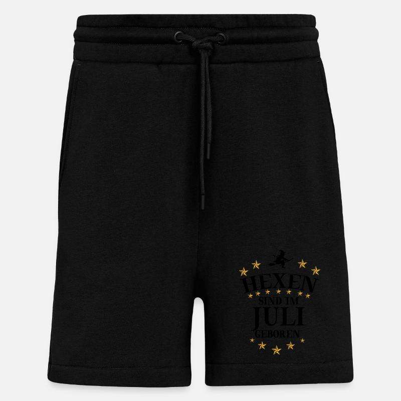 Sorcière juillet - Short bio décontracté fabriqué en UE - SOLID BLACK