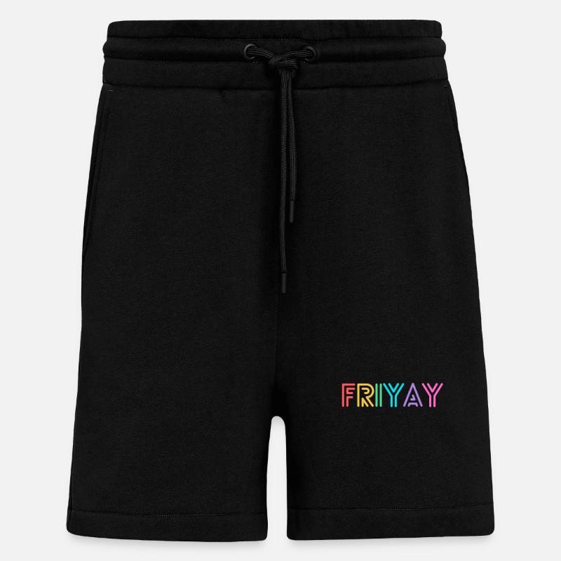 Friyay Bunt - Célébrons le week-end - Short bio décontracté fabriqué en UE - SOLID BLACK