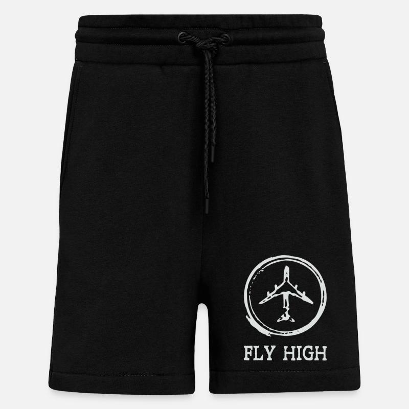 Avion - Short bio décontracté fabriqué en UE - SOLID BLACK