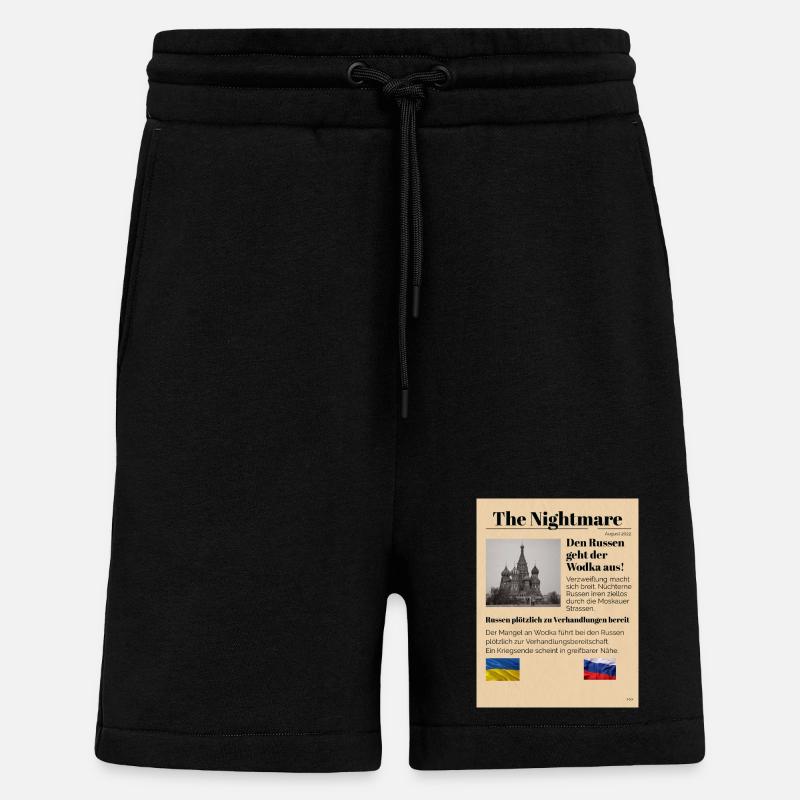Russisch-Moskauer Nostalgie Design Ironisch - Shorts - made by SPREAD - SOLID BLACK