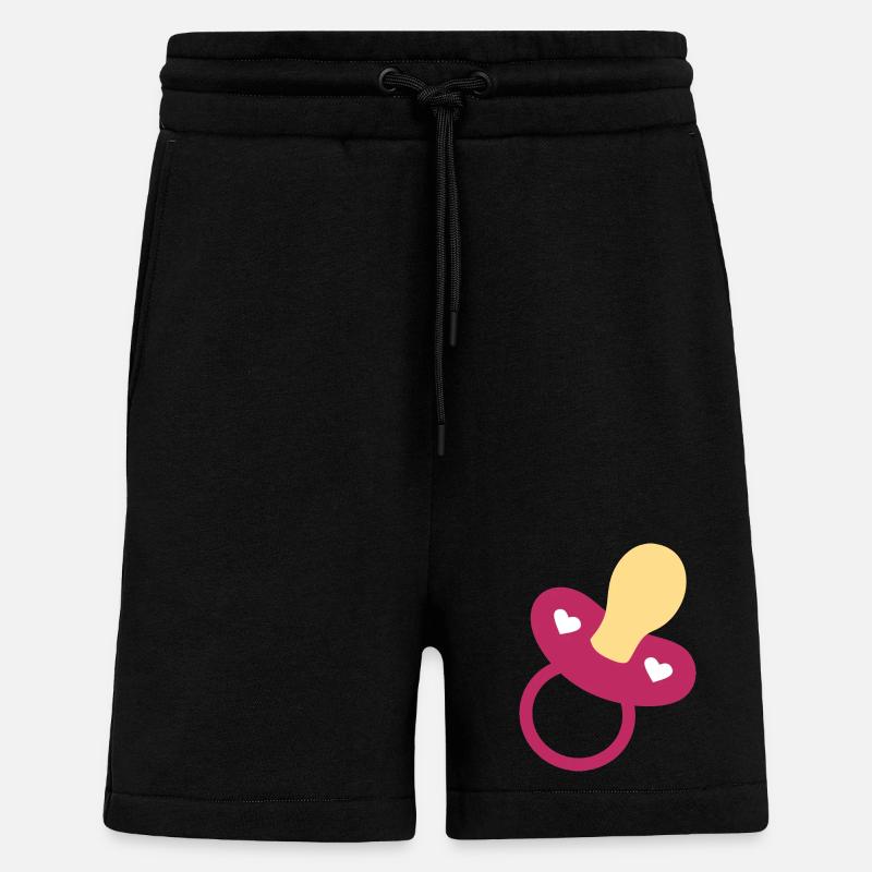 Idée cadeau naissance bébé 2025 - Short bio décontracté fabriqué en UE - SOLID BLACK