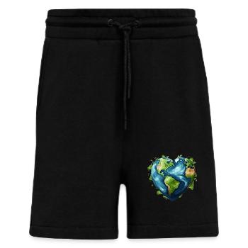 Liebe unsere Erde - Shorts - made by SPREAD - SOLID BLACK - Vorne