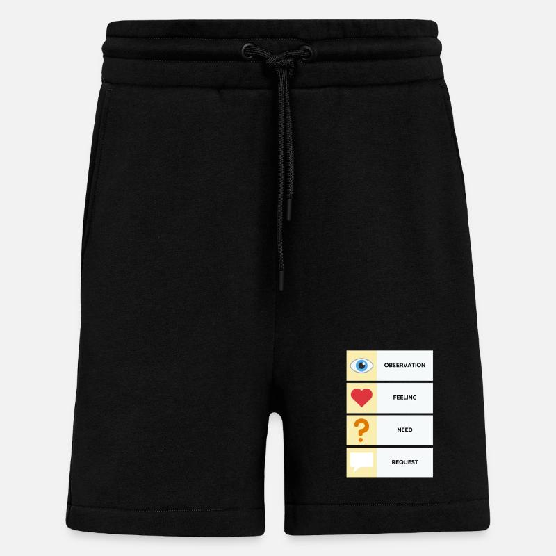 Gewaltfreie Kommunikation (Englisch) - Shorts - made by SPREAD - SOLID BLACK