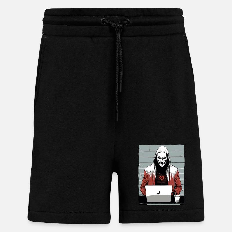 Anonymous Hacker - Shorts - made by SPREAD - SOLID BLACK