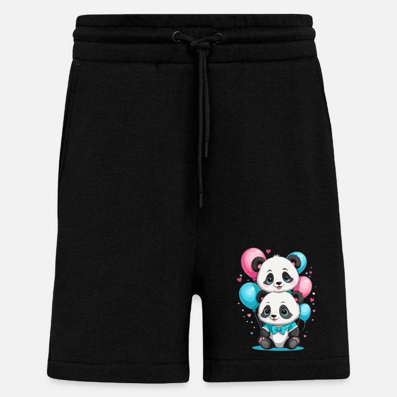 Süße Panda - Shorts - made by SPREAD - SOLID BLACK