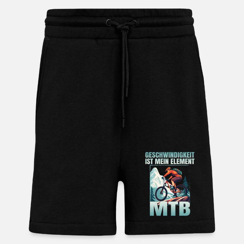 Geschwindigkeit ist mein Element - Shorts - made by SPREAD - SOLID BLACK