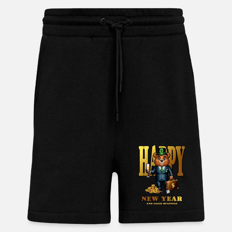 Neujahr Glücks Bär - Shorts - made by SPREAD - SOLID BLACK