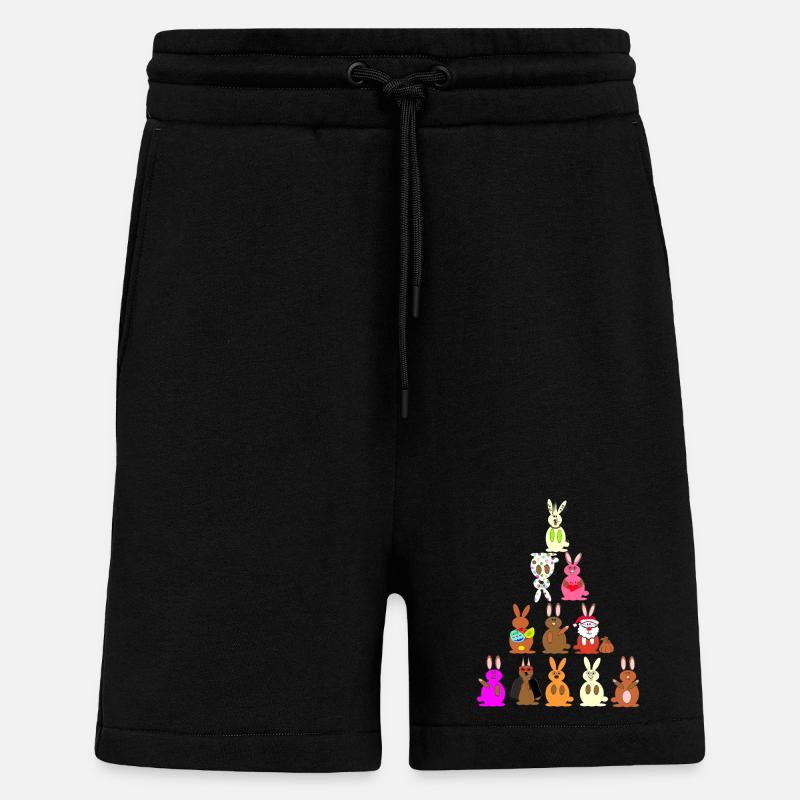 Witzige Kaninchen Comic bunt - Shorts - made by SPREAD - SOLID BLACK