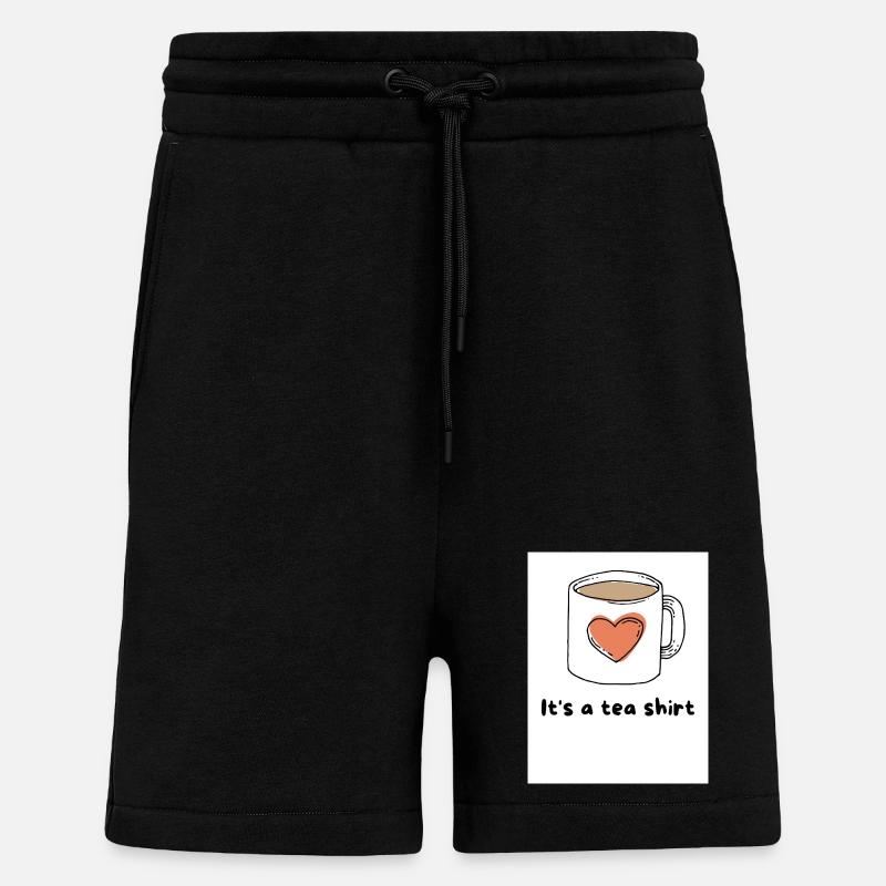 Herz Kaffeebecher Tee Shirt Design - Shorts - made by SPREAD - SOLID BLACK