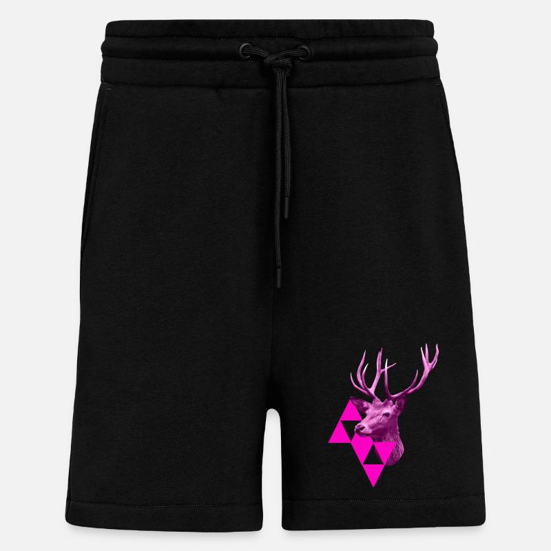 pinker Hirsch - Shorts - made by SPREAD - SOLID BLACK