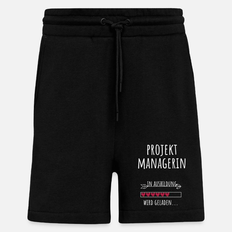 Chef de projet Gestion de projet Etudes Profession - Short bio décontracté fabriqué en UE - SOLID BLACK