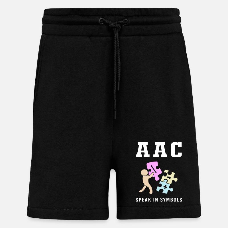 AAC Kommunikation Gebärdensprache SLP - Shorts - made by SPREAD - SOLID BLACK