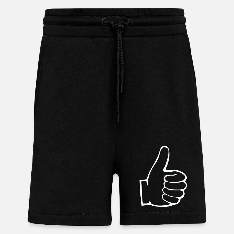 Daumen Hoch Outline - Shorts - made by SPREAD - SOLID BLACK