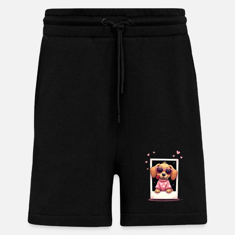 Dackel teckel teckel tekel - Short bio décontracté fabriqué en UE - SOLID BLACK