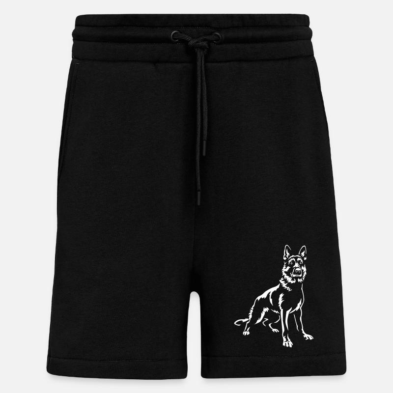 German Shepherd "Black Edition" - Shorts - made by SPREAD - SOLID BLACK