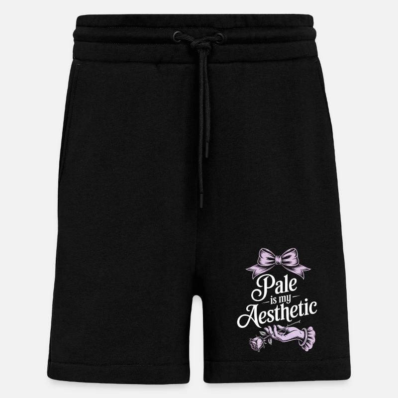 Blasse ästhetische Rosenschleife - Shorts - made by SPREAD - SOLID BLACK