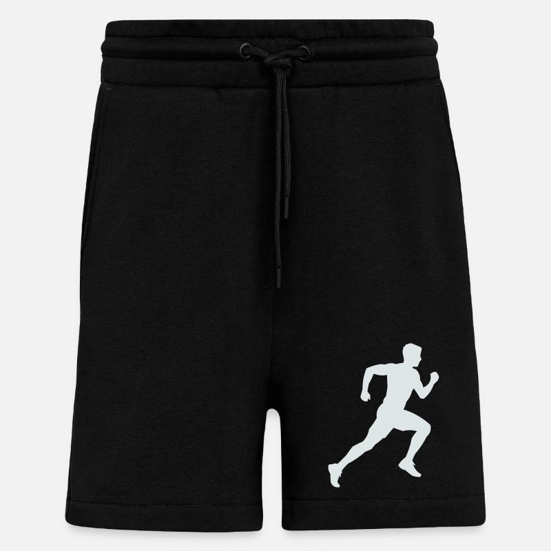 Sprint de silhouette en course - Short bio décontracté fabriqué en UE - SOLID BLACK
