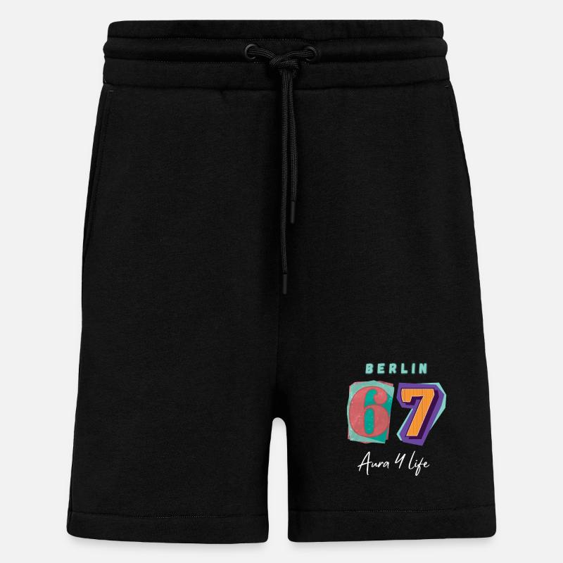 Berlin_67_Aura_4_Life - Shorts - made by SPREAD - SOLID BLACK