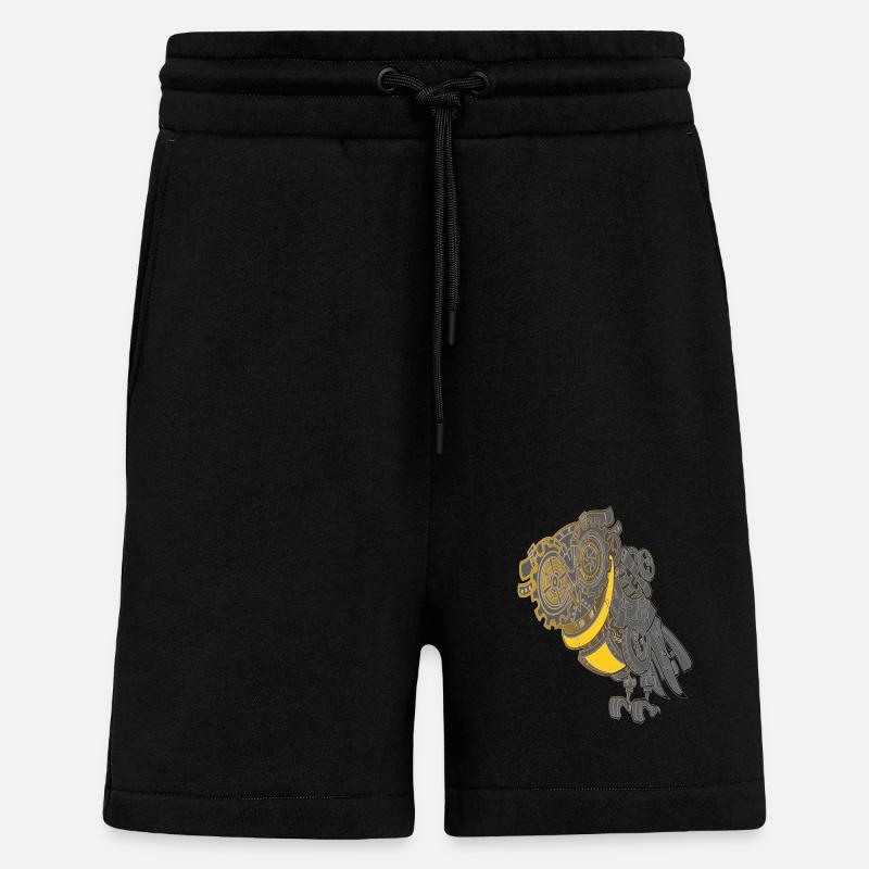 Steampunk Eule - Shorts - made by SPREAD - SOLID BLACK