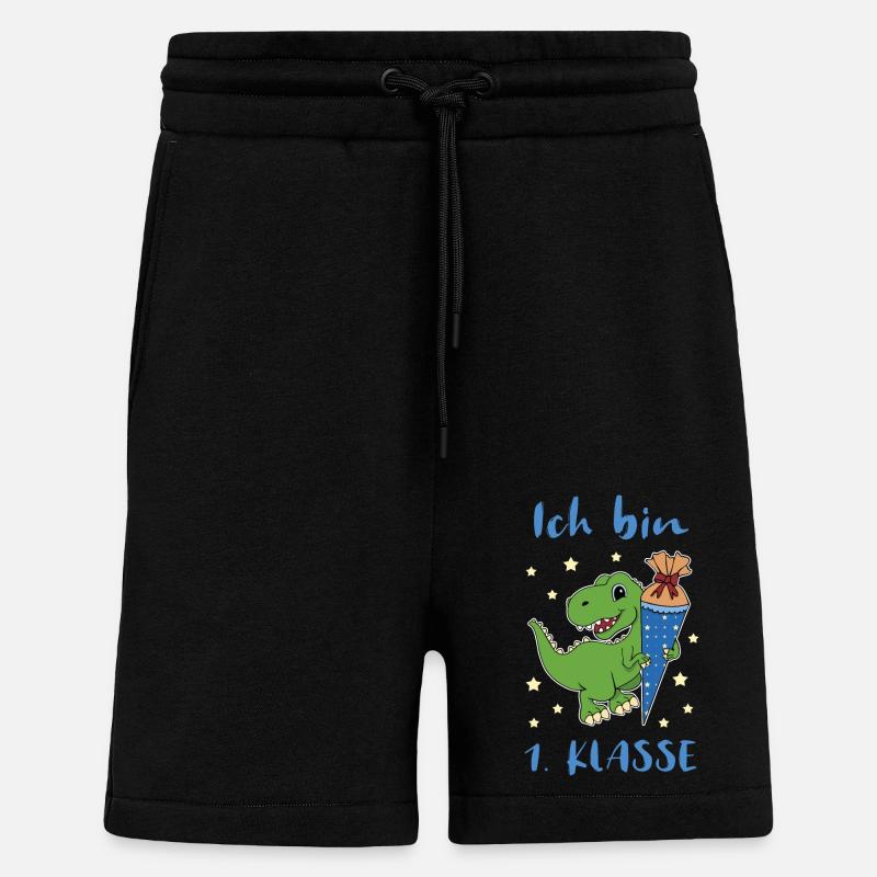 Ich bin 1. Klasse Dino - Shorts - made by SPREAD - SOLID BLACK