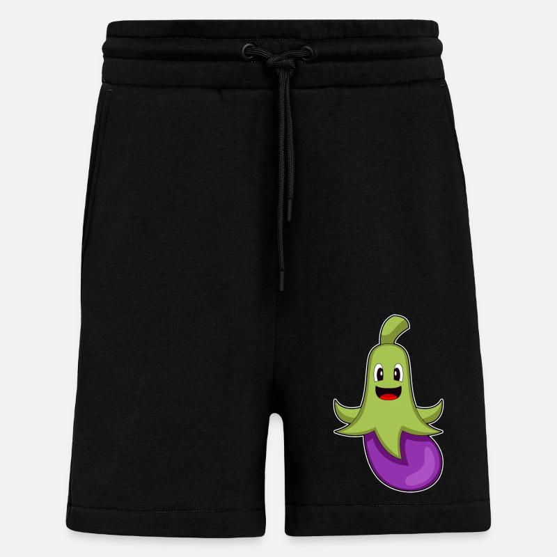 Octopus Eggplant - Shorts - made by SPREAD - SOLID BLACK