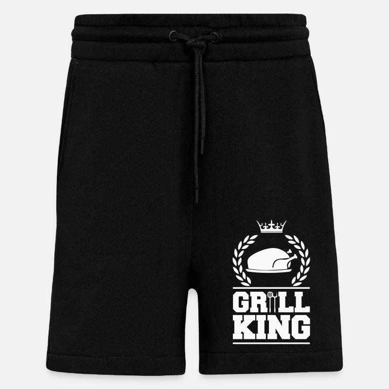 Poulet King grillé - Short bio décontracté fabriqué en UE - SOLID BLACK