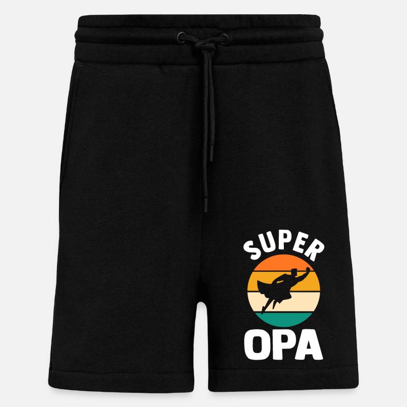 Papy Papy - Short bio décontracté fabriqué en UE - SOLID BLACK