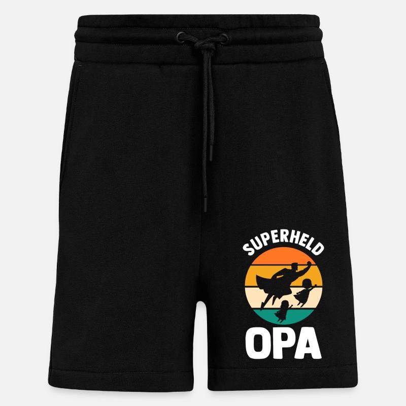 Großvater Opa - Shorts - made by SPREAD - SOLID BLACK