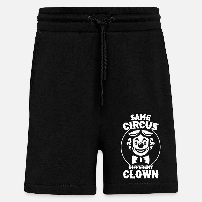 Même cirque Clown différent - Short bio décontracté fabriqué en UE - SOLID BLACK