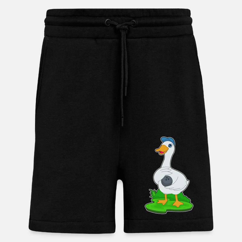 Duck Bowling Bowling Ball - Shorts - made by SPREAD - SOLID BLACK