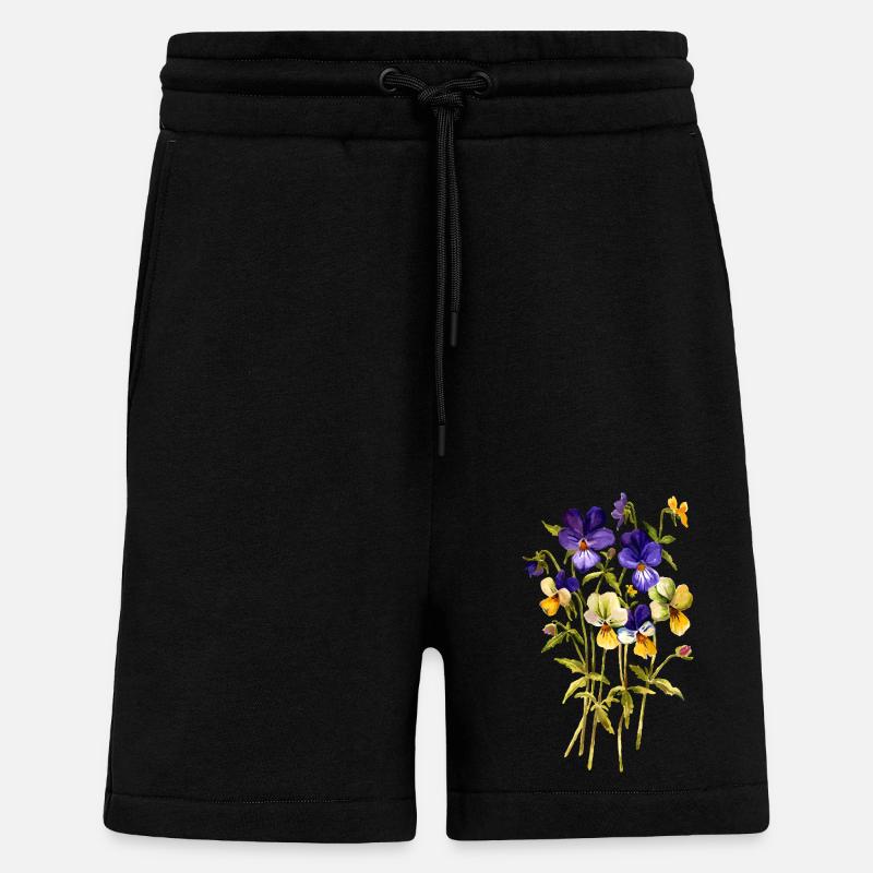 Fleur - Short bio décontracté fabriqué en UE - SOLID BLACK