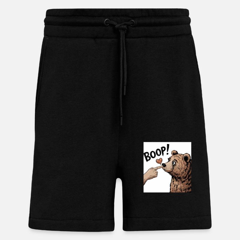 L’AMOUR DE L’OURS - Short bio décontracté fabriqué en UE - SOLID BLACK