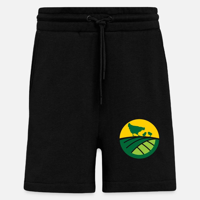 Poultry Fields - Shorts - made by SPREAD - SOLID BLACK