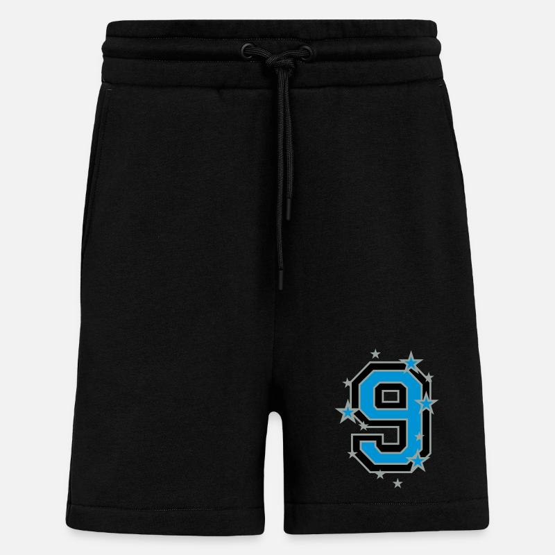 Le numéro 9 - Short bio décontracté fabriqué en UE - SOLID BLACK