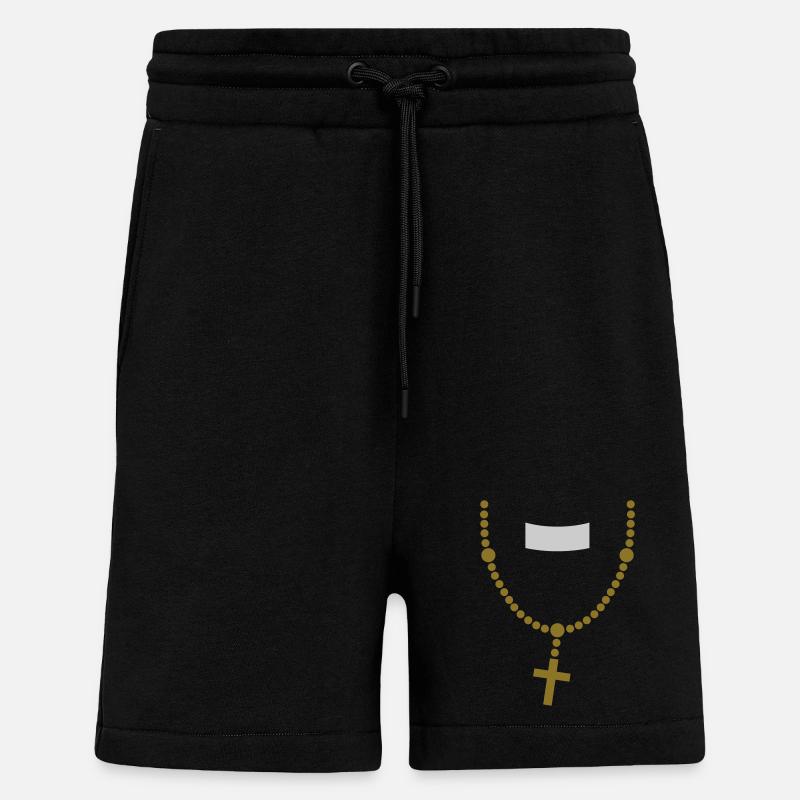 large_please_priest_vector - Shorts - made by SPREAD - SOLID BLACK